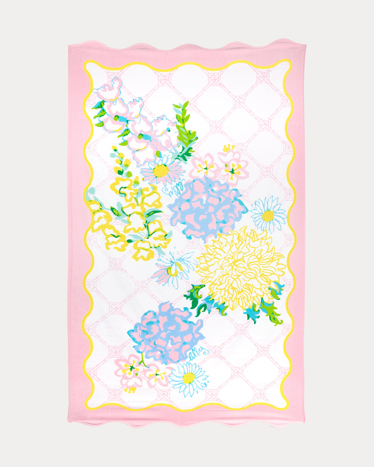 Scalloped Beach Towel - Multi Lilly Garden Home