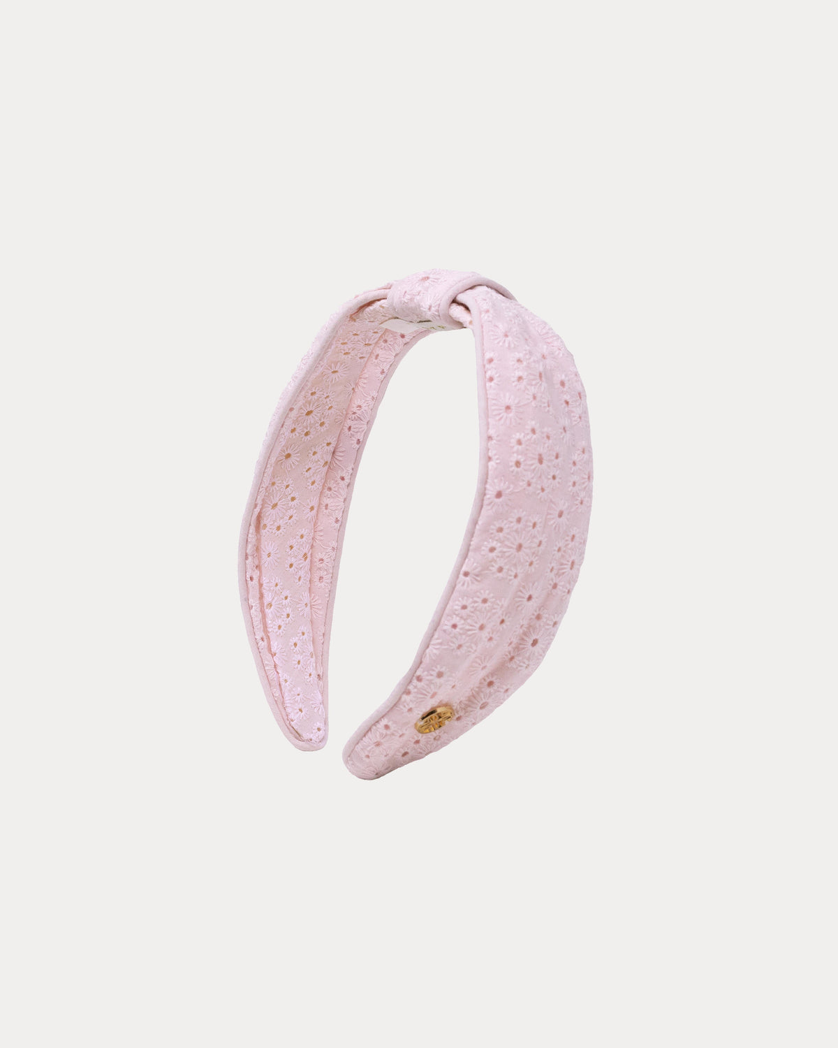 Eyelet Low Knot Headband - Conch Shell Pink