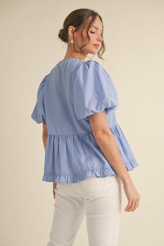 Cloister Collec | Stripe Top with Bows