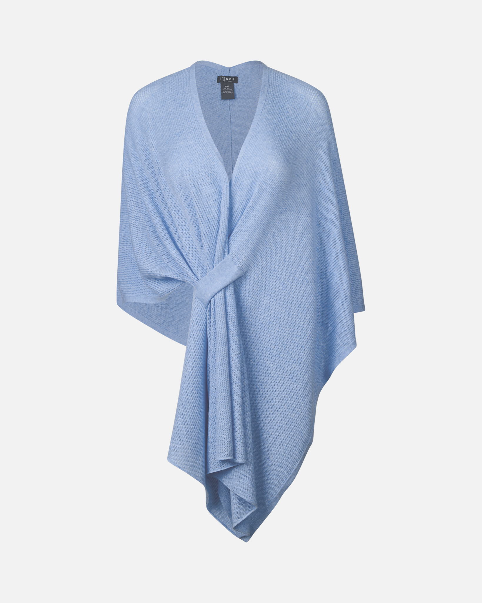 Light blue poncho on a white background