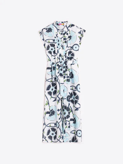 Vilagallo | Jaretas Blue Floral Dress - Evelyne Talman