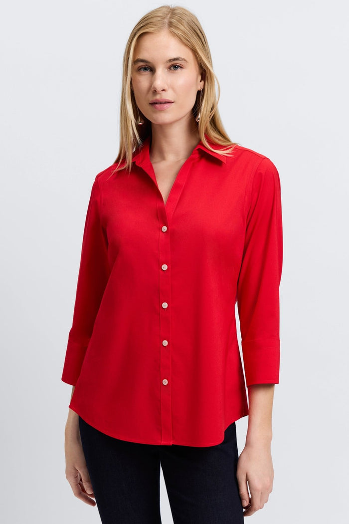 Foxcroft | Mary Solid Top Red