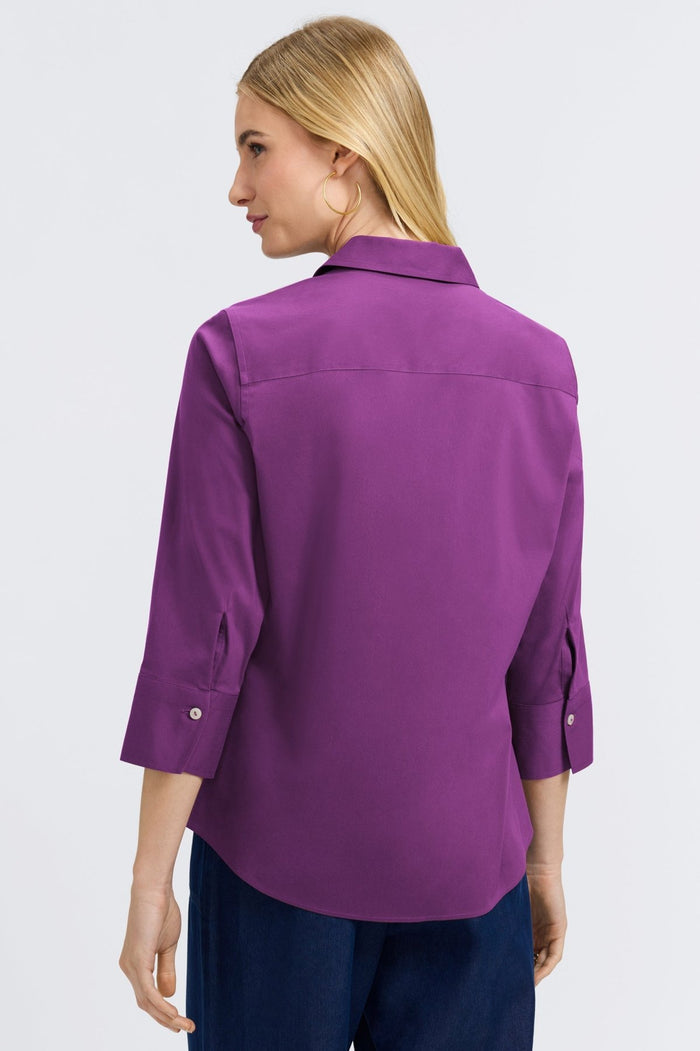 Foxcroft | Mary Solid Top Fig