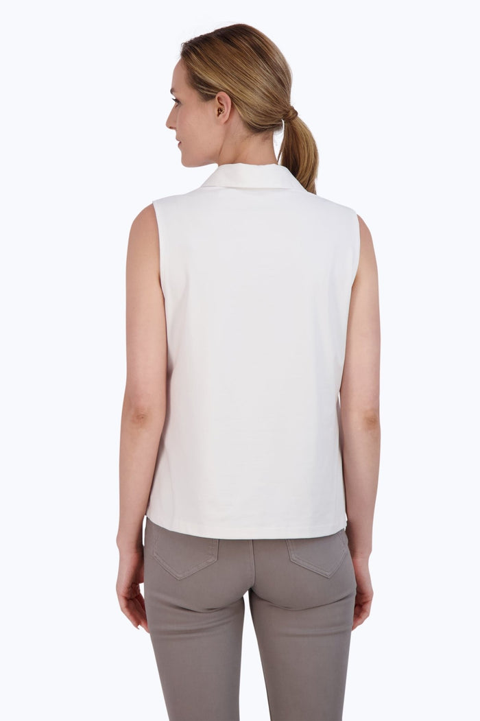 Foxcroft | Ricki Knit-Woven Sleeveless Layering Tank