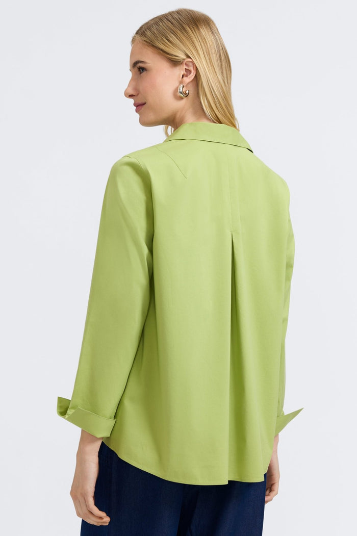 Foxcroft | Anges Sleeve Shirt Celery