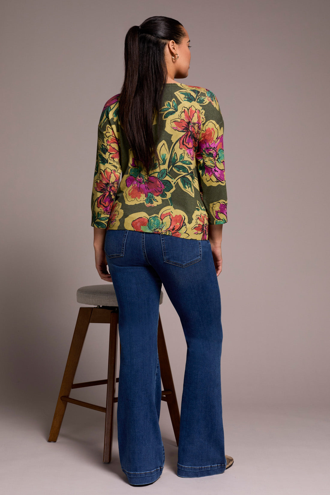 Tribal | 3/4 Slv Crew Nk Sweater