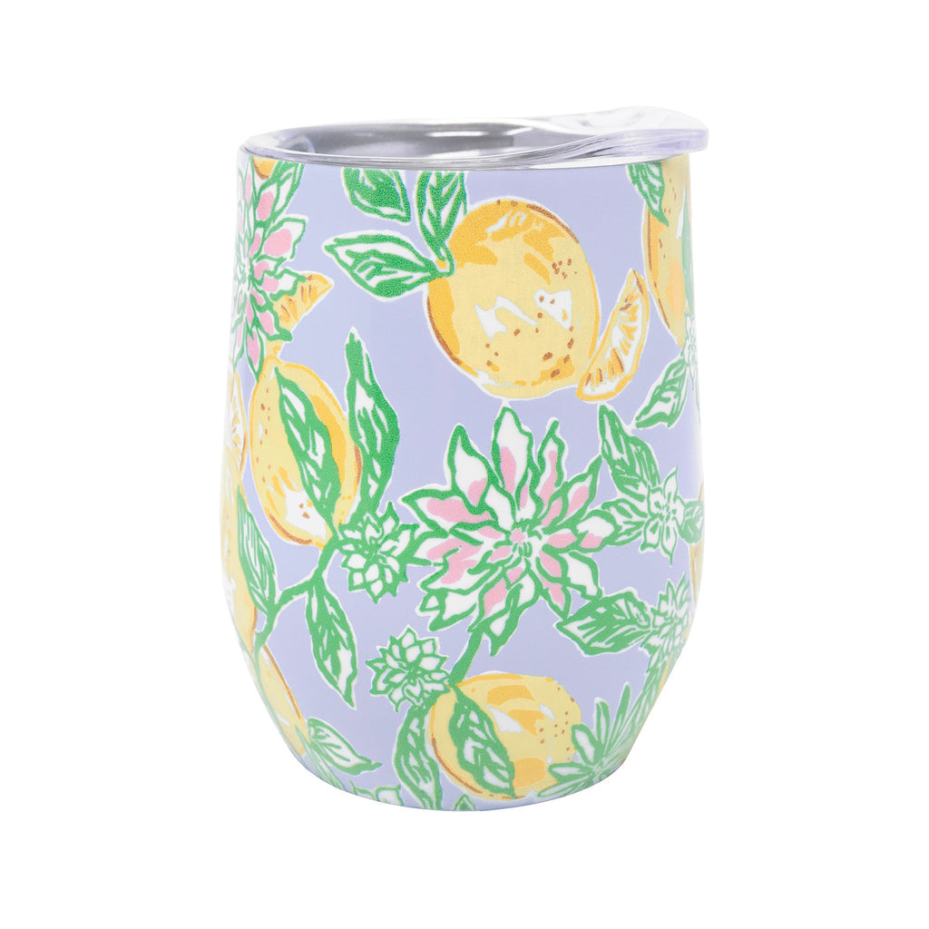 Lifeguard Press insulated stemless tumbler with Lemo design, featuring a durable, double-walled stainless steel construction.