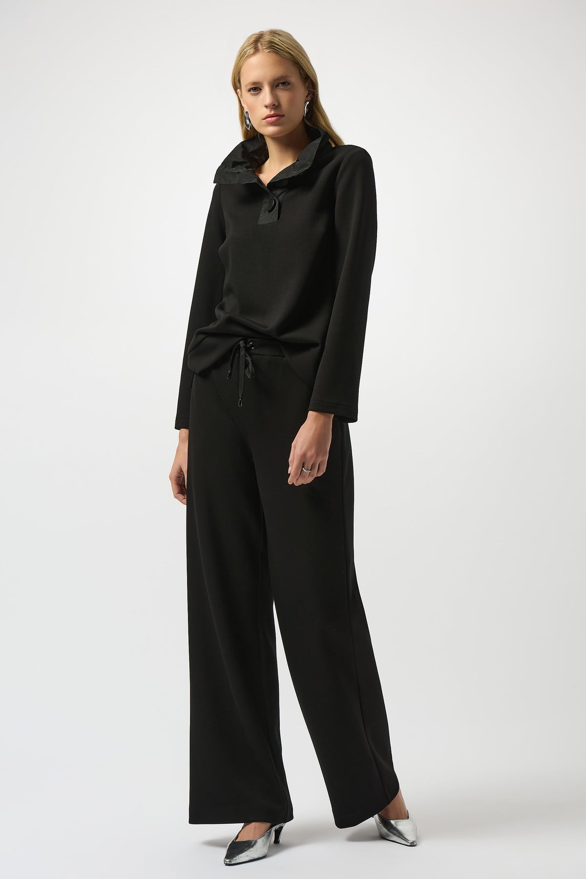 Joseph Ribkoff scuba jersey wide-leg pants, stylish and comfortable women&