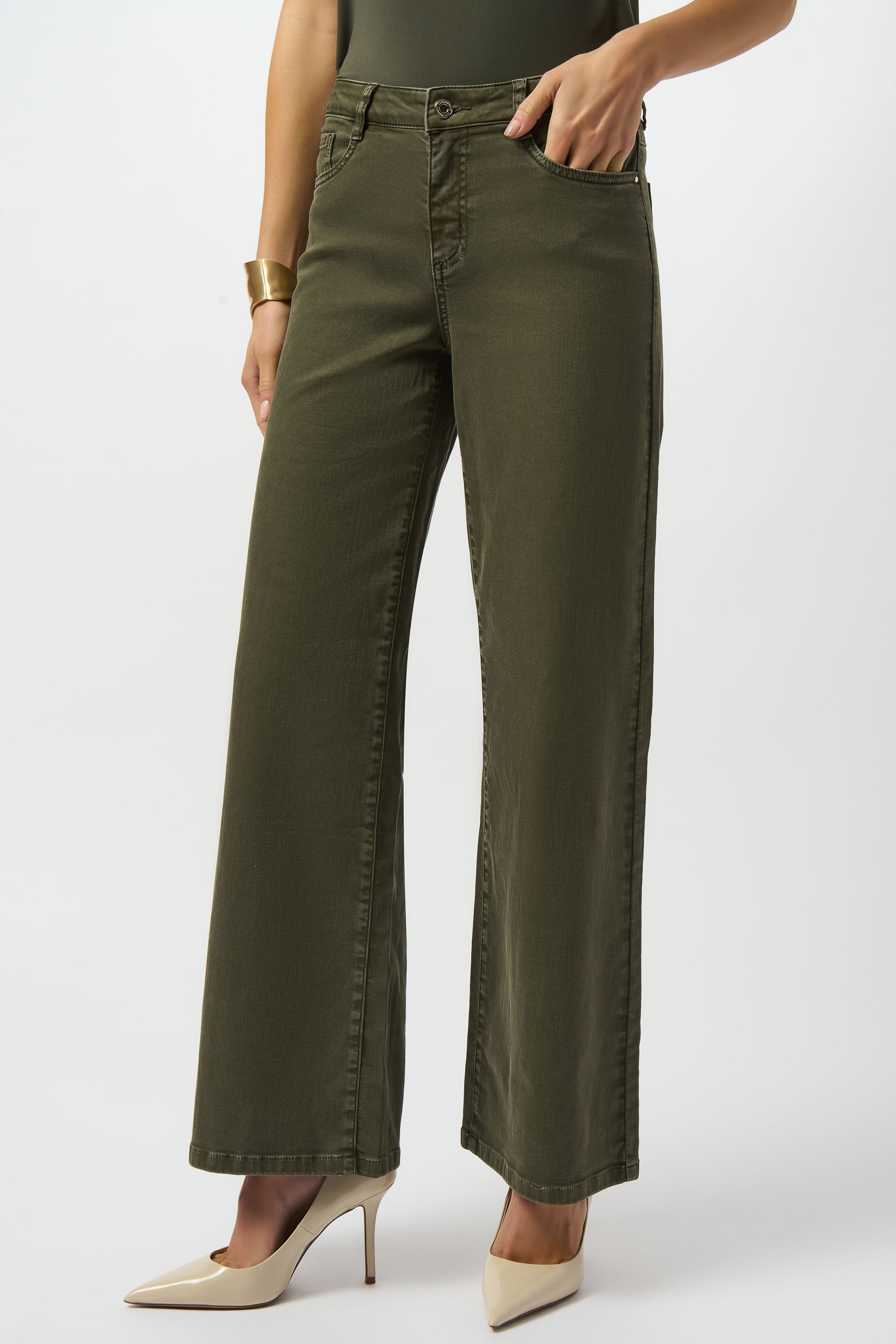 Joseph Ribkoff | Wide-leg Stretch Denim Jeans
