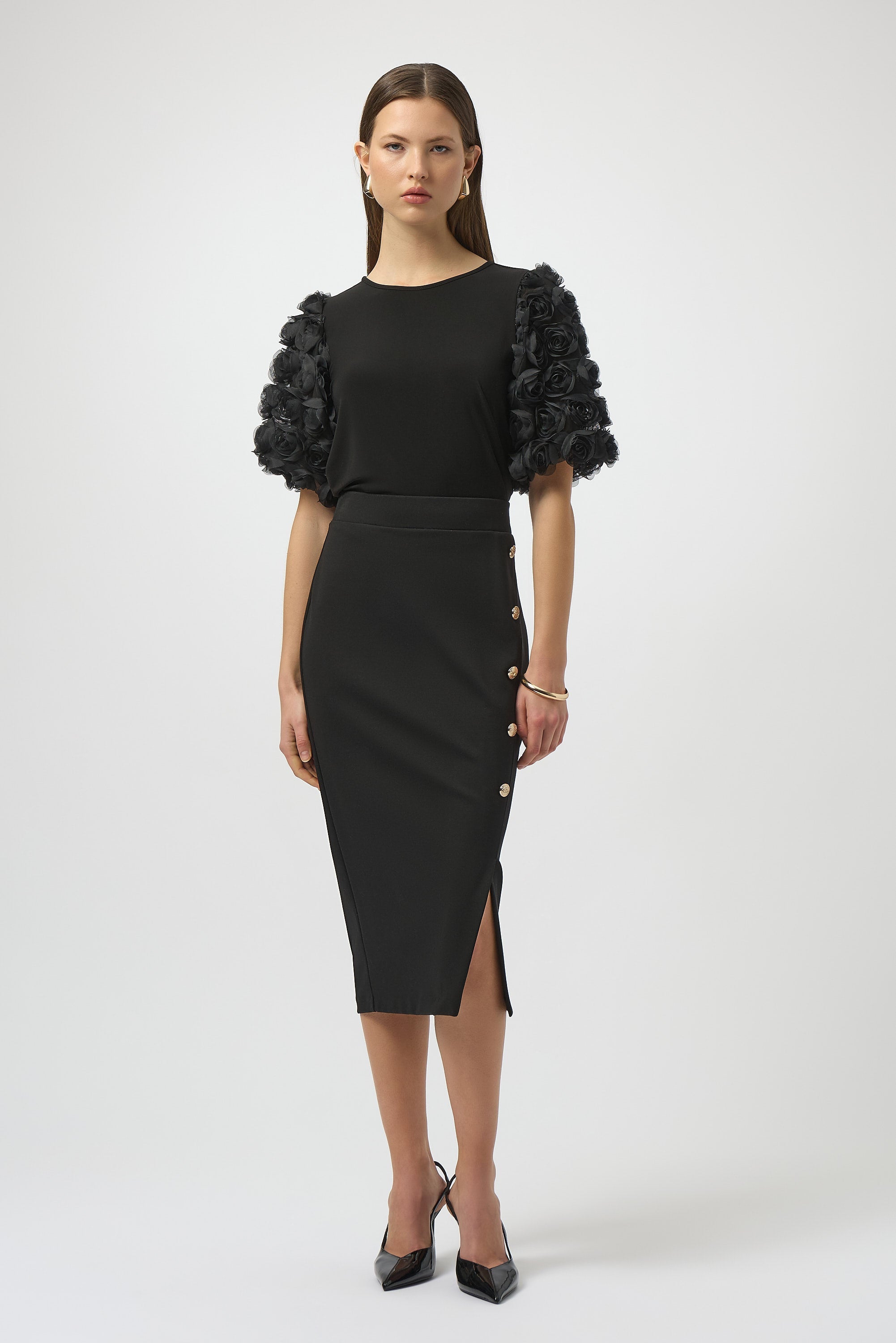 Joseph Ribkoff | Top W/rosette Slvs