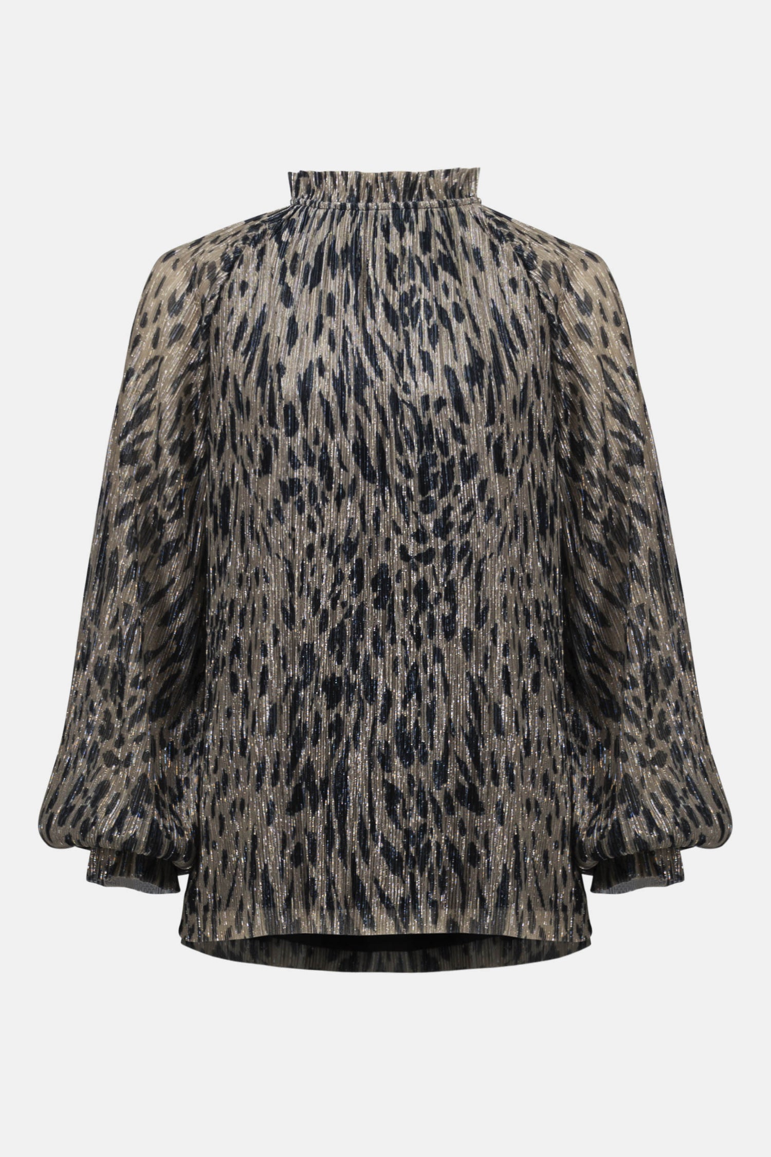 Joseph Ribkoff | Plisse Mesh Animal Print Top