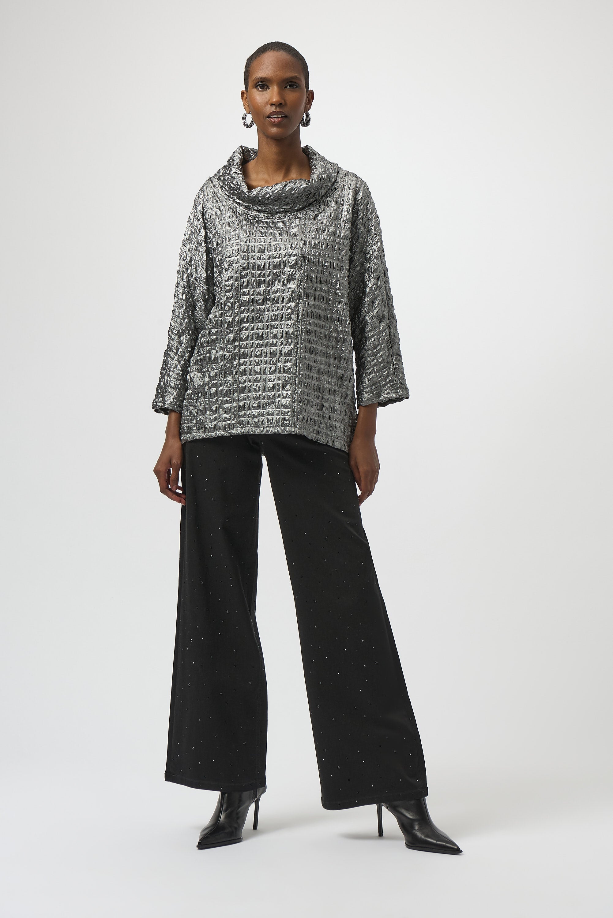 Joseph Ribkoff | Jacquard Cowl Nk Top