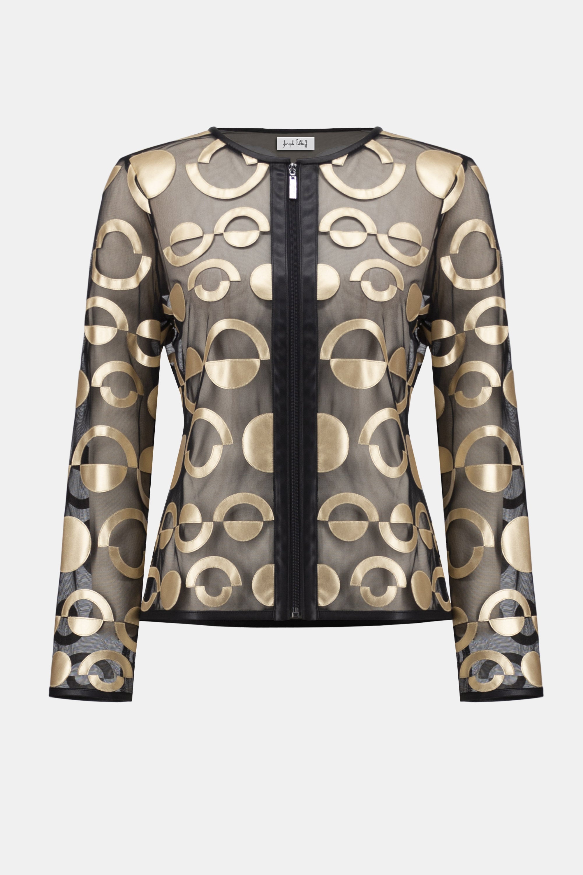 Joseph Ribkoff | Mesh and Gold Jacket