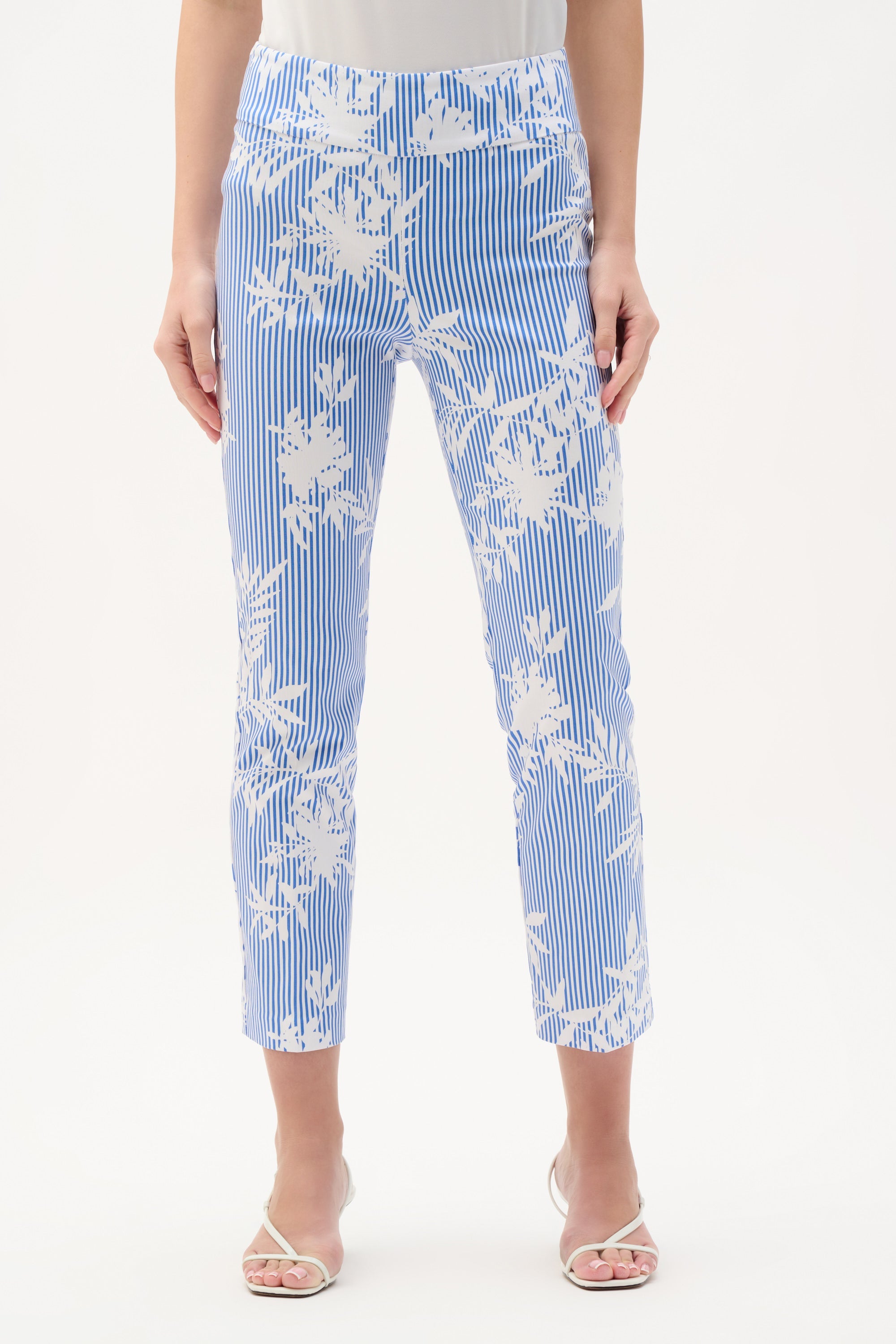 Printed Joseph Ribkoff pull-on pants with a stylish design, shown flat on a white background.