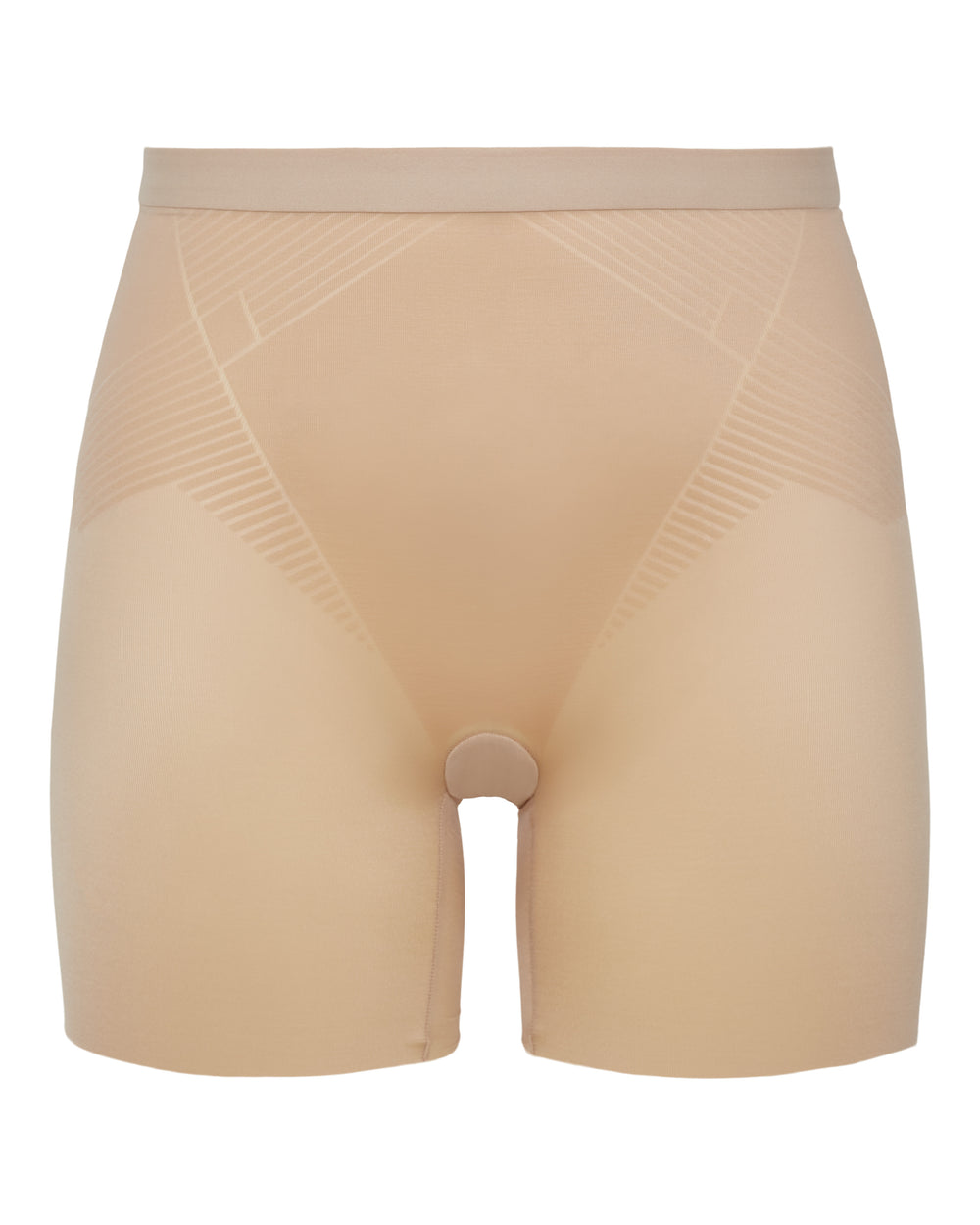 Spanx Invisible Girlshort lingerie in nude, seamless design with smooth fabric for a comfortable, invisible fit under clothing.