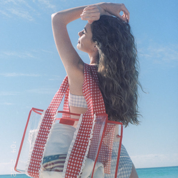 Gingham Jelly Tote Bag