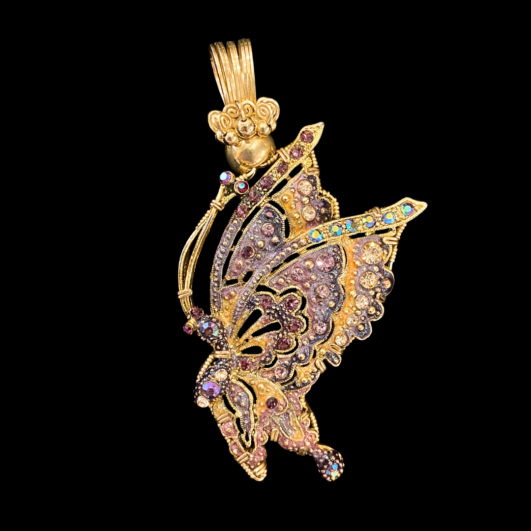 Amethyst Butterfly Pendant
