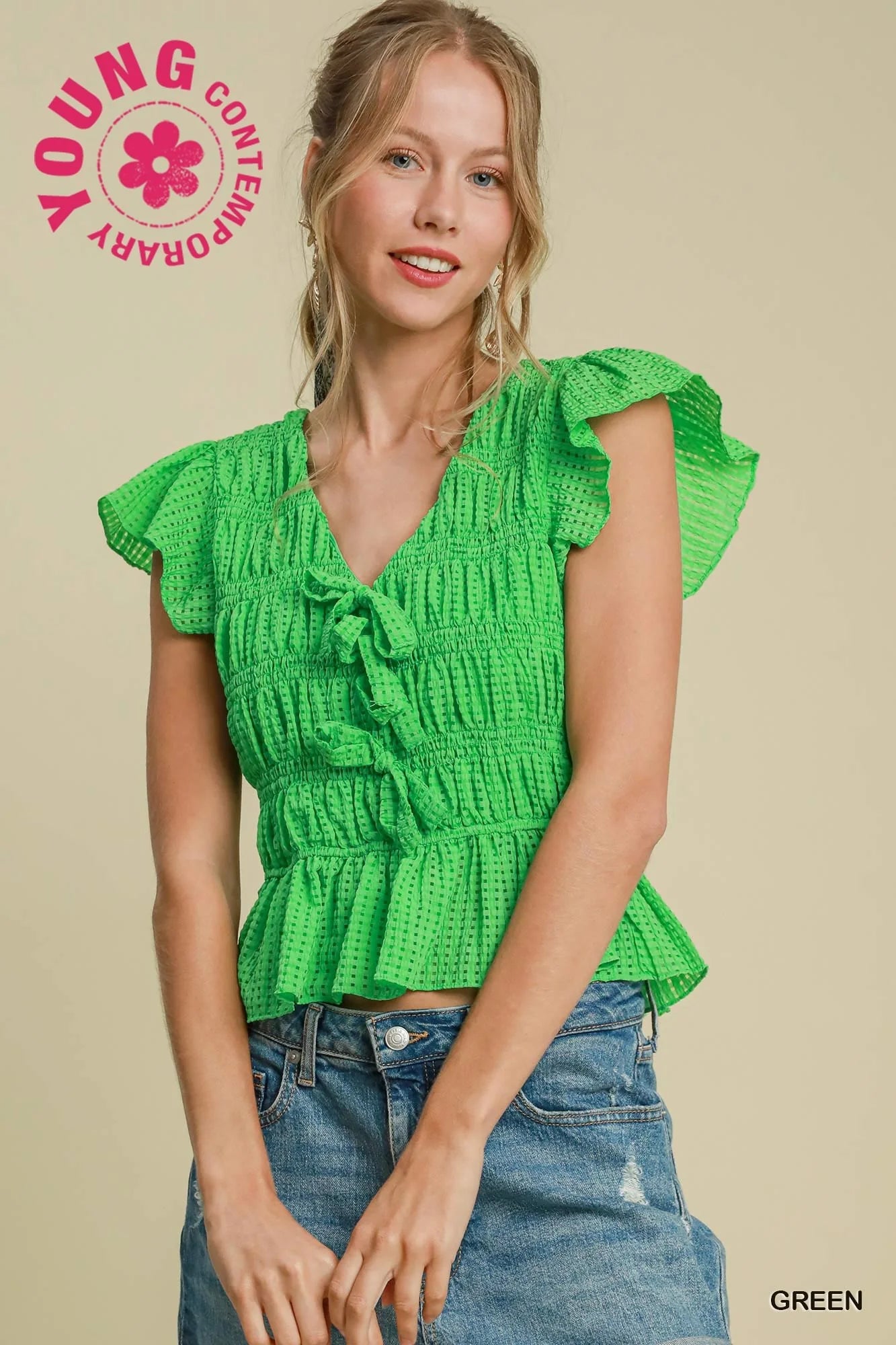 Umgee Usa | Seersucker Checked Top