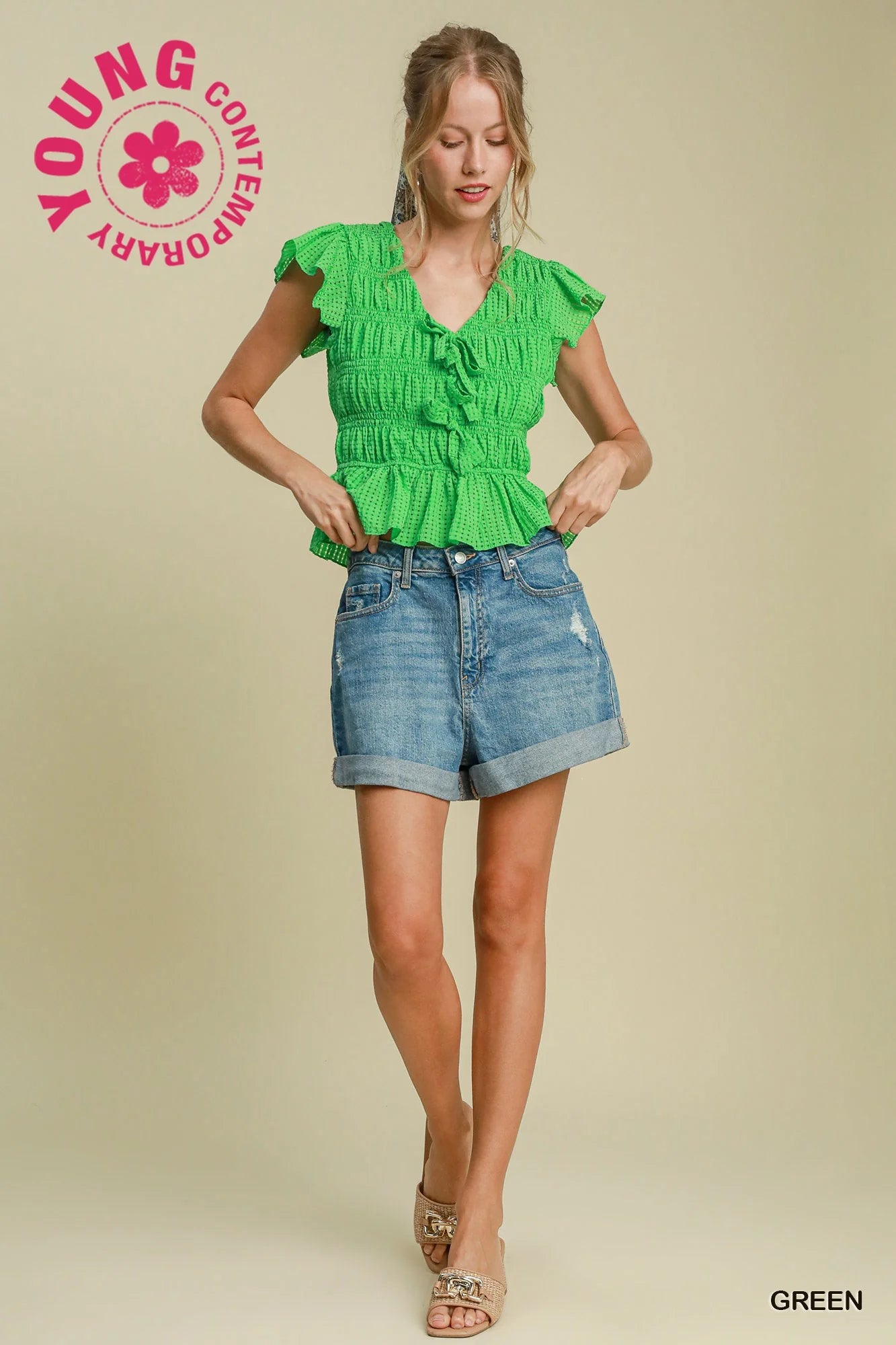 Umgee Usa | Seersucker Checked Top