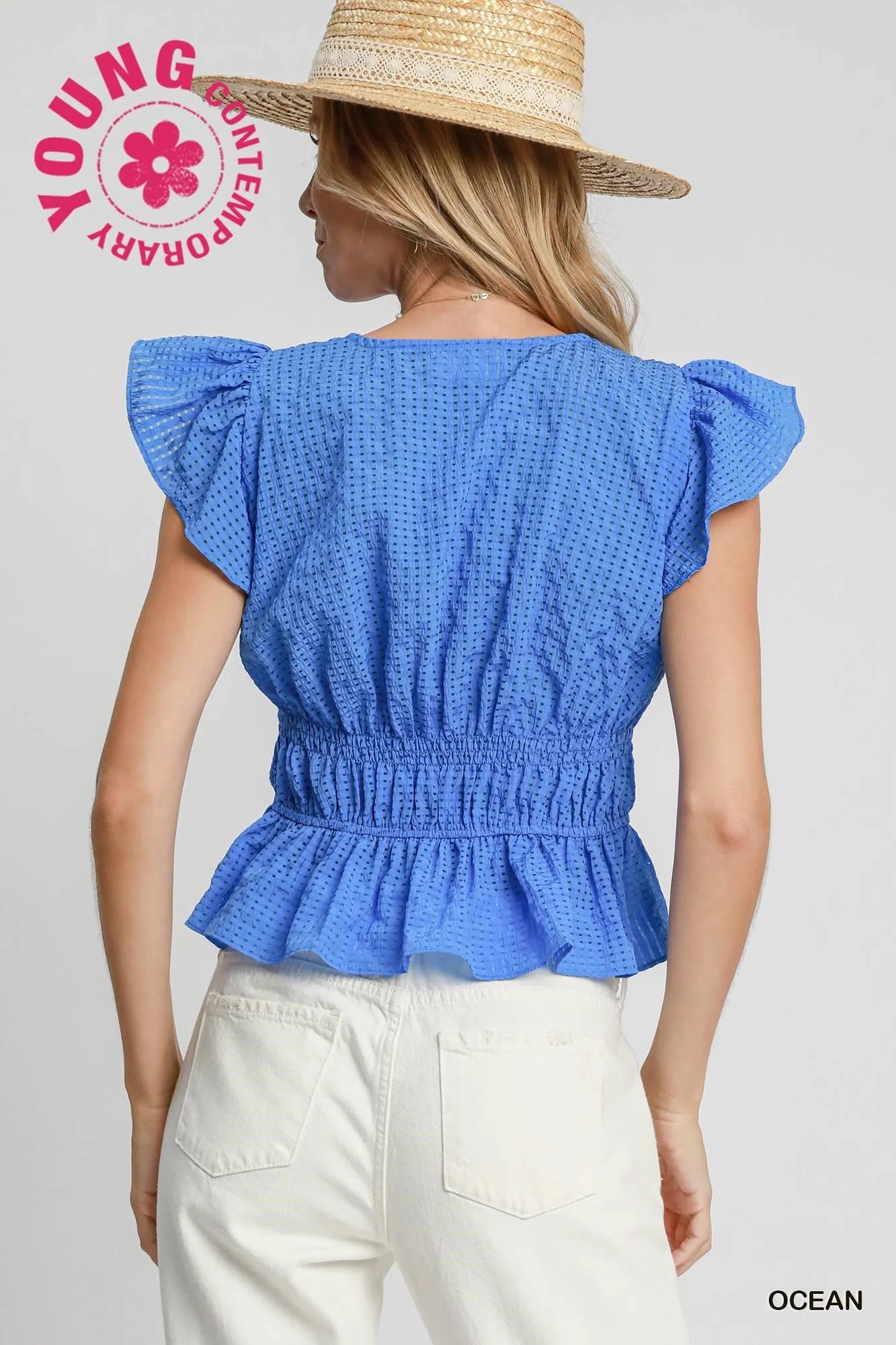 Umgee Usa | Seersucker Checked Top