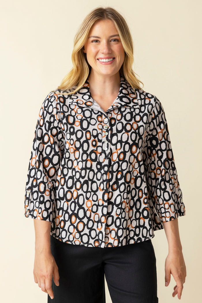 Habitat | Linen Circle Retro Swing Shirt