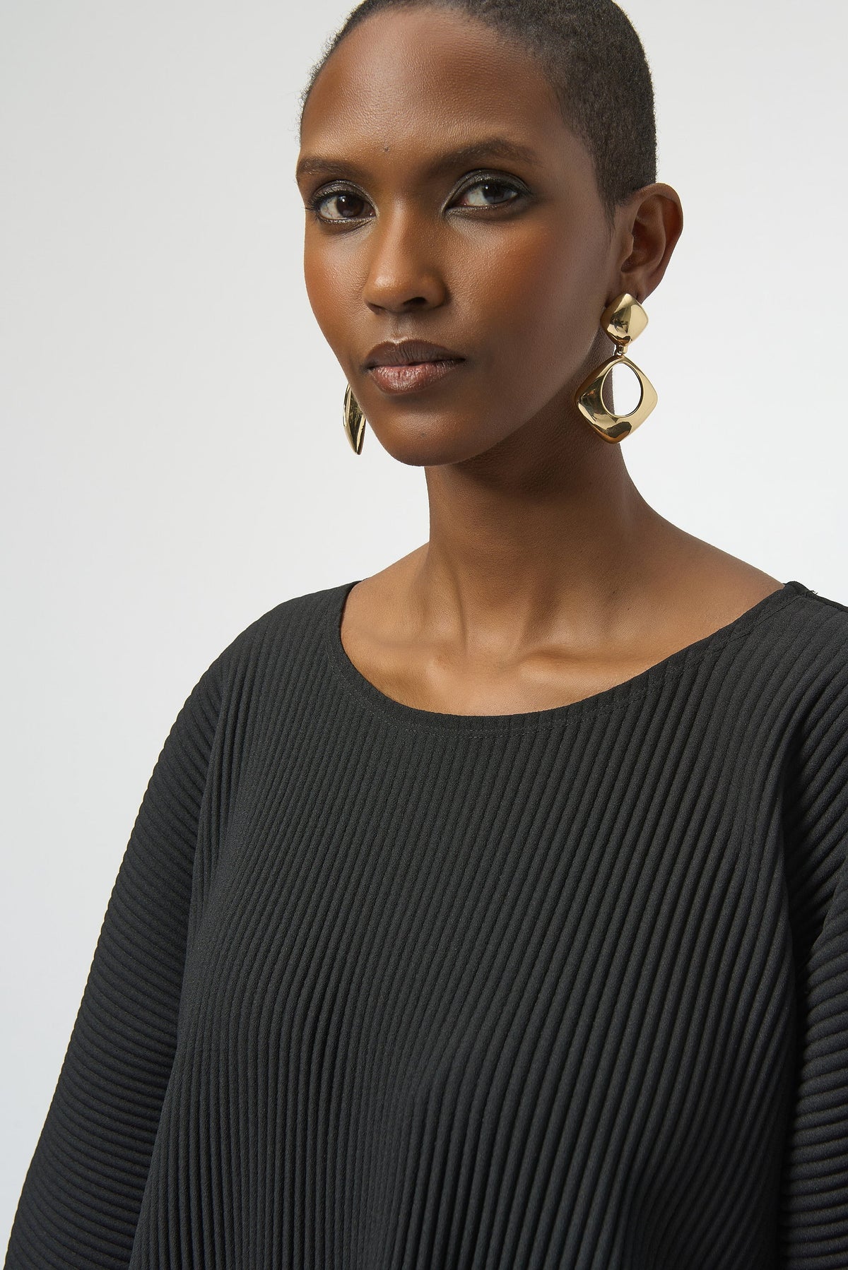 Joseph Ribkoff | Pleated Scuba Boxy Top - Evelyne Talman