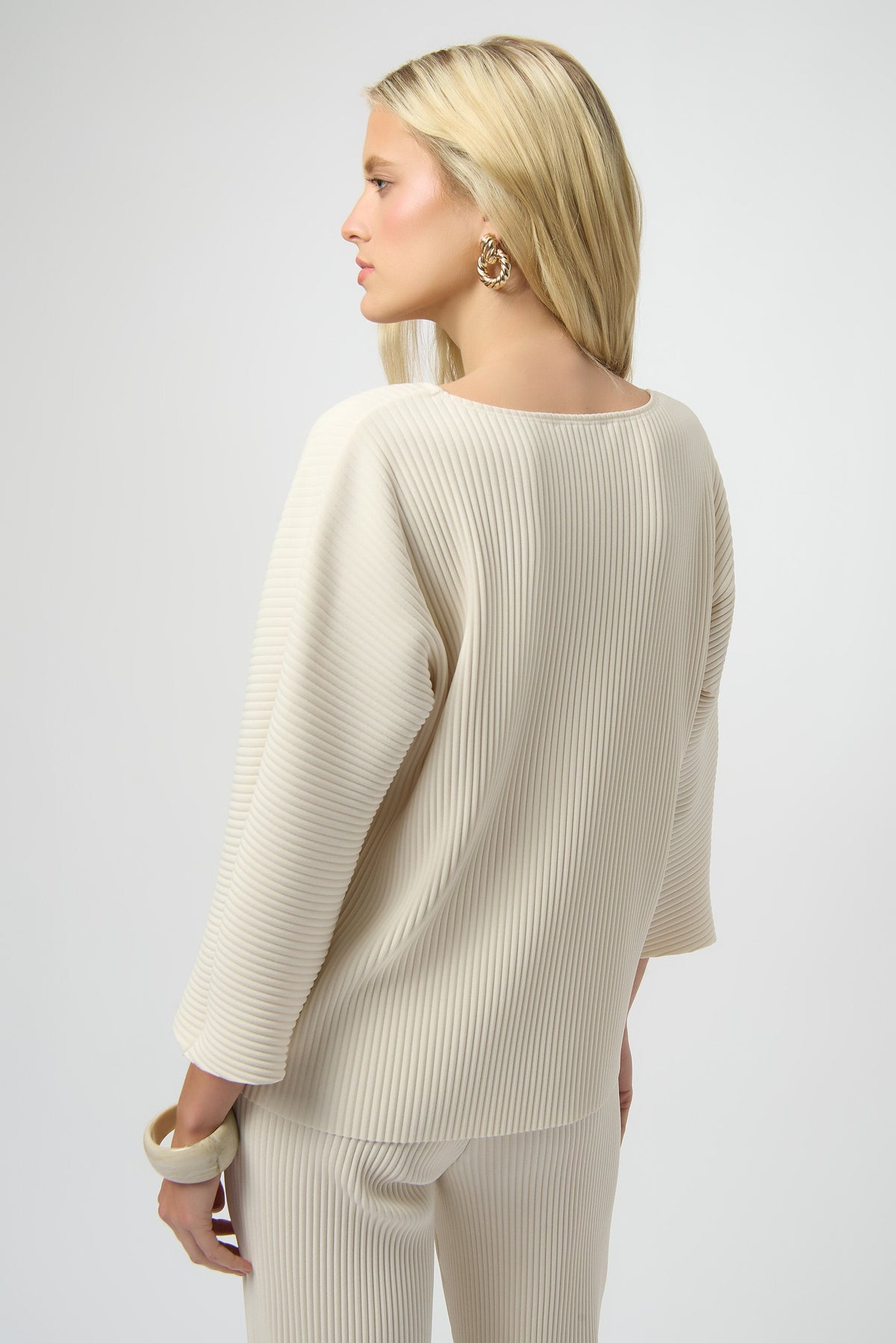 Joseph Ribkoff | Pleated Scuba Boxy Top - Evelyne Talman