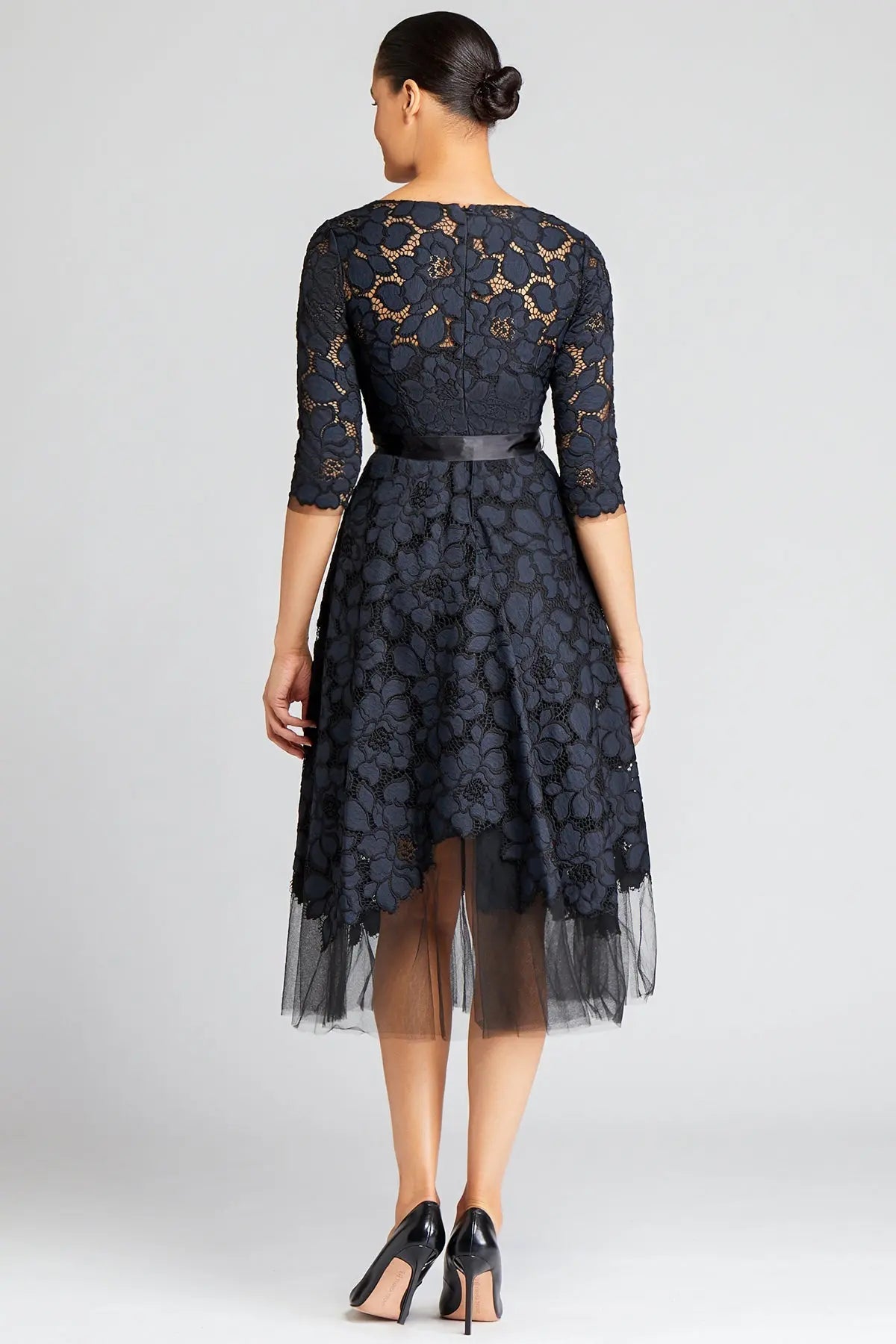 Teri Jon | Lace V-neck Dress | Teri Jon | Cloister Collection Designer Fashion