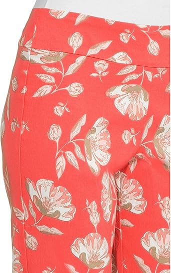 Pull on Pant Tangerine Flowers