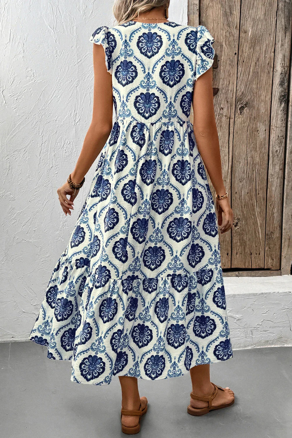 Cloister Collec | Abstract Midi Dress