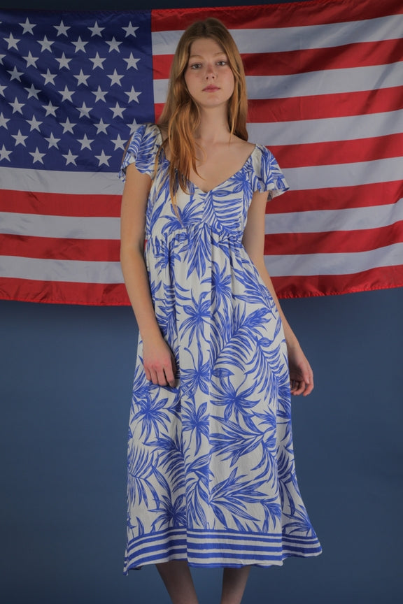 Cloister Collec | Tropical Printed Midi Summer B