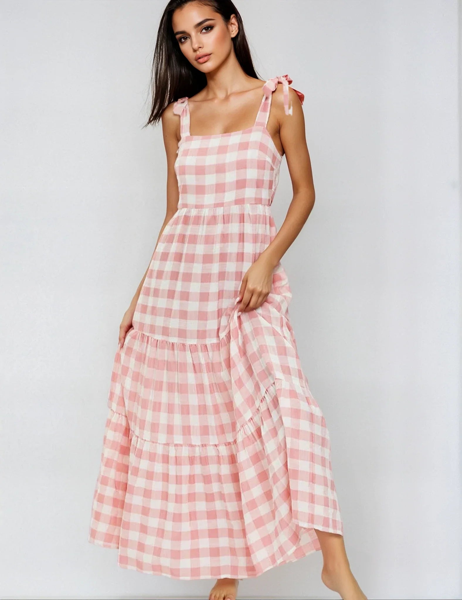 Cloister Collec | Gingham Maxi Dress