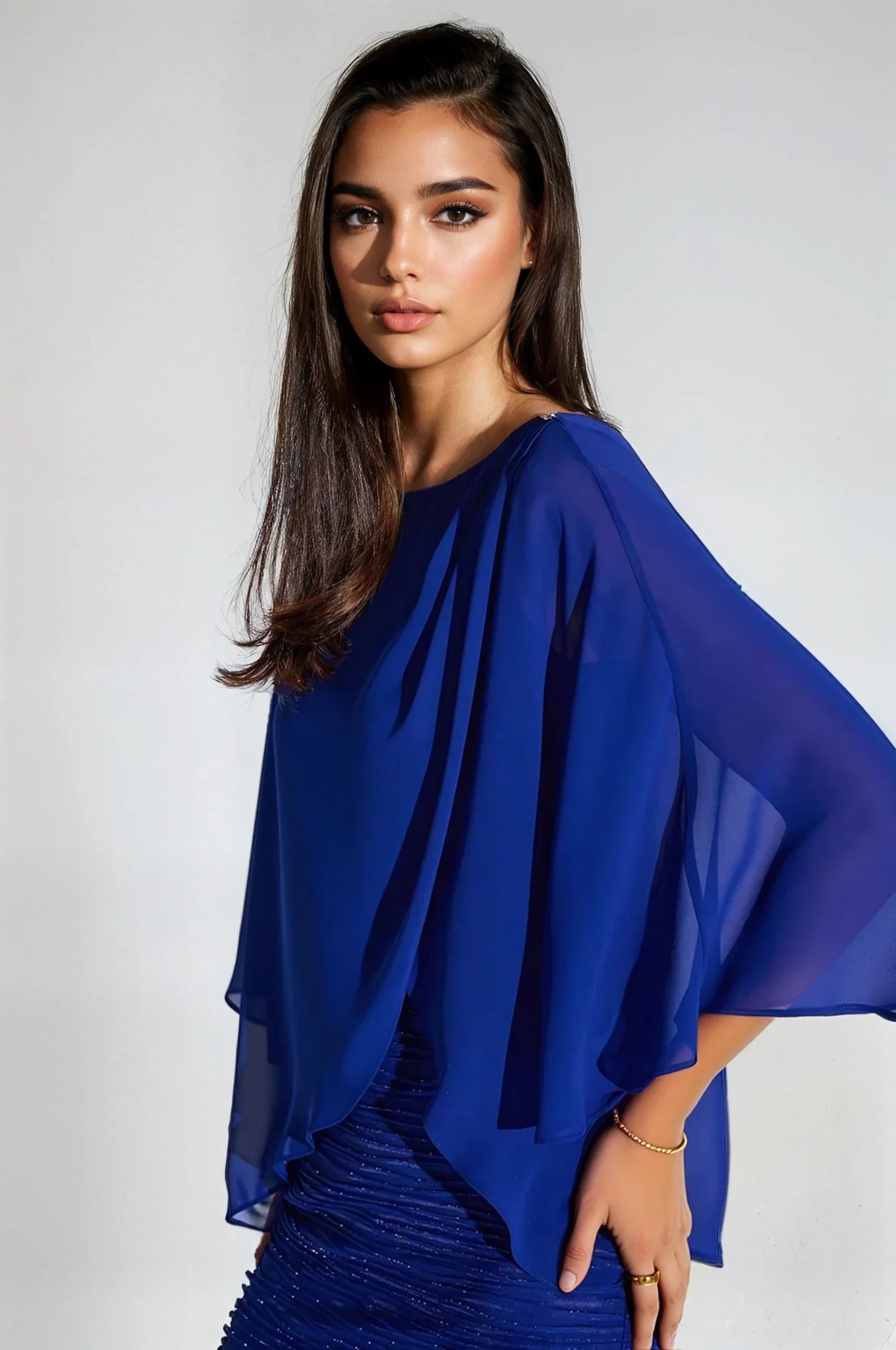 Joseph Ribkoff | Sheath Dress W/chiffon Overlay