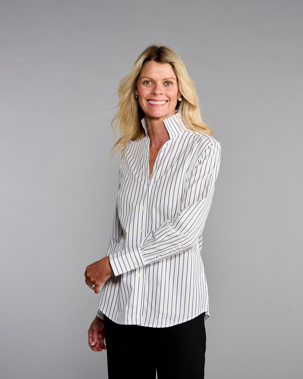 Claridge+king | Black and White Stripe Top