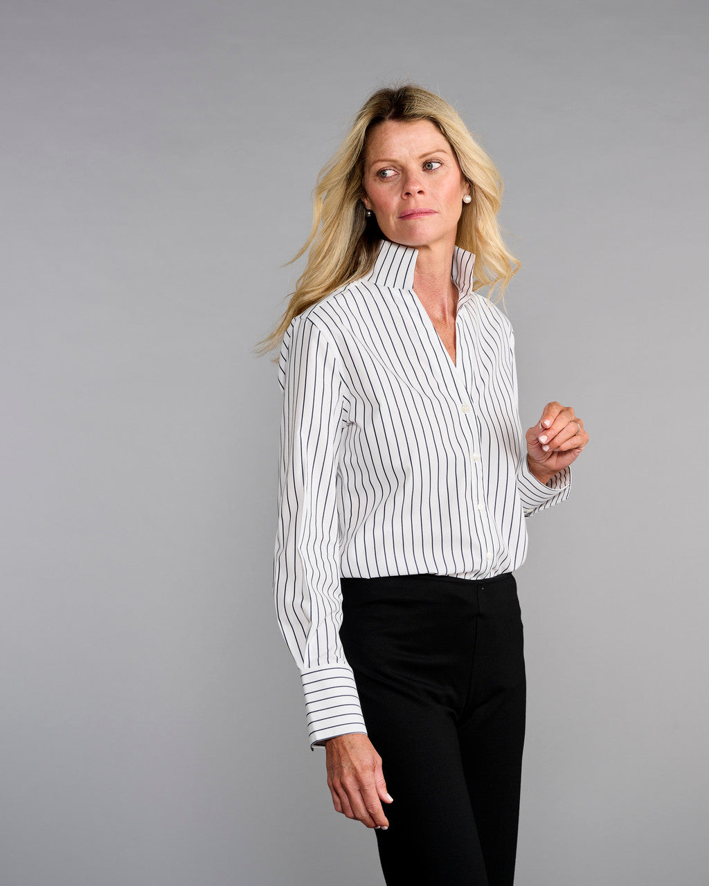 Claridge+king | Black and White Stripe Top