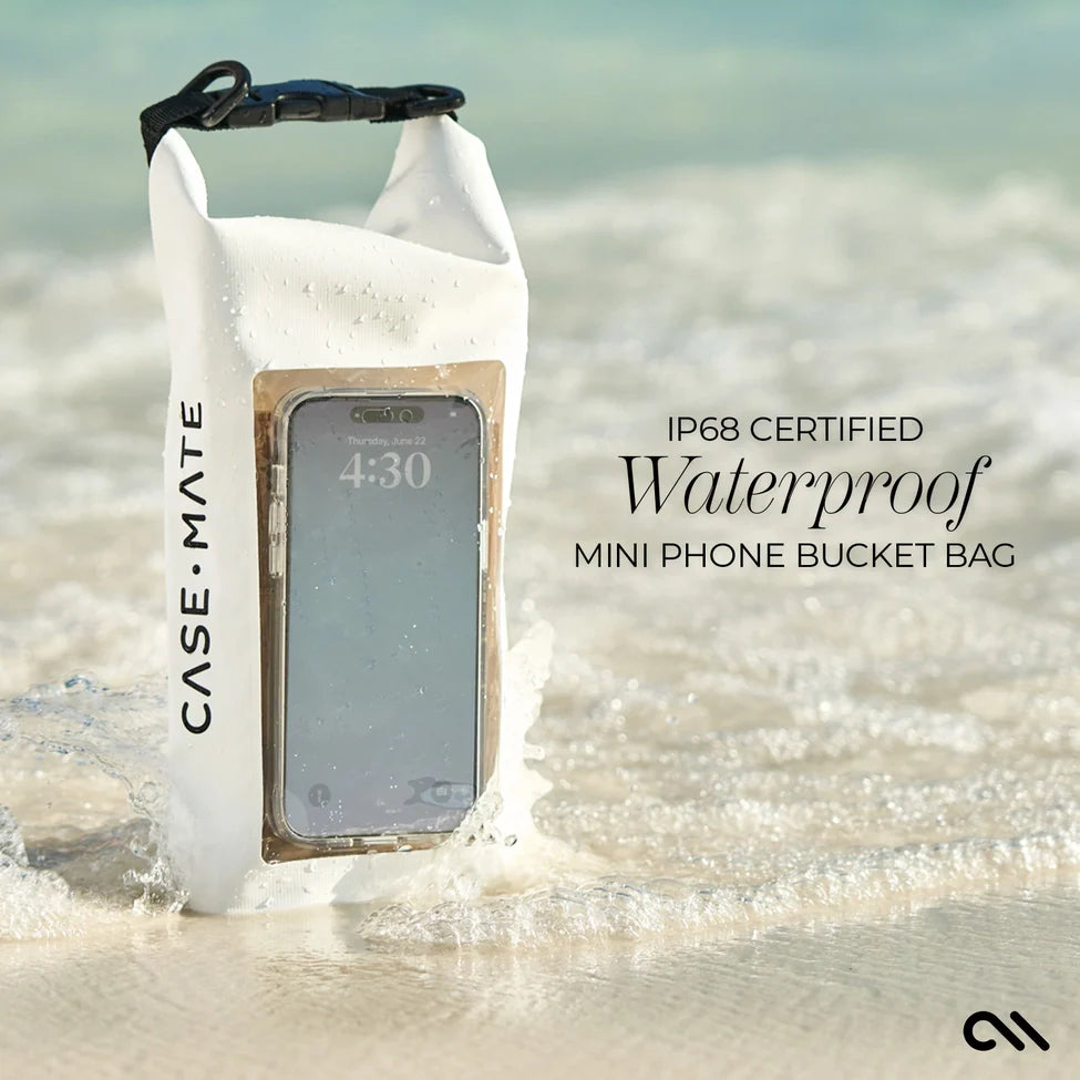 Case-Mate Waterproof Phone Bucket Bag 2L White