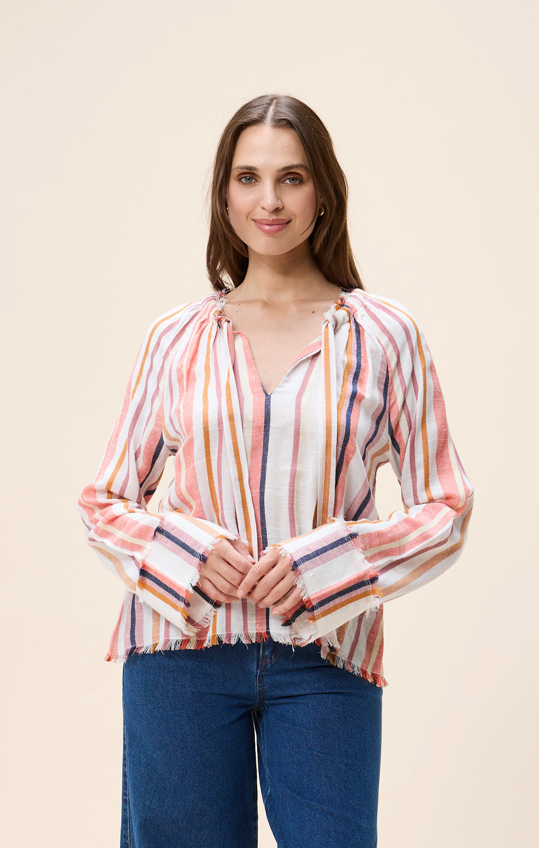 Cleobella | Zinnia Top - Ivory Multi - Evelyne Talman