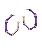 Enamel Bamboo Hoops