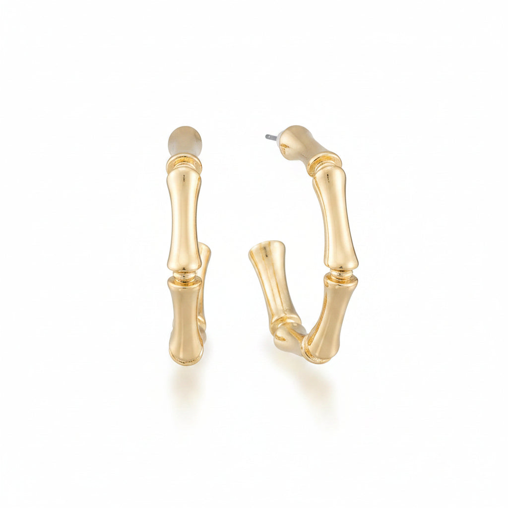 Bamboo Hoops Earrings
