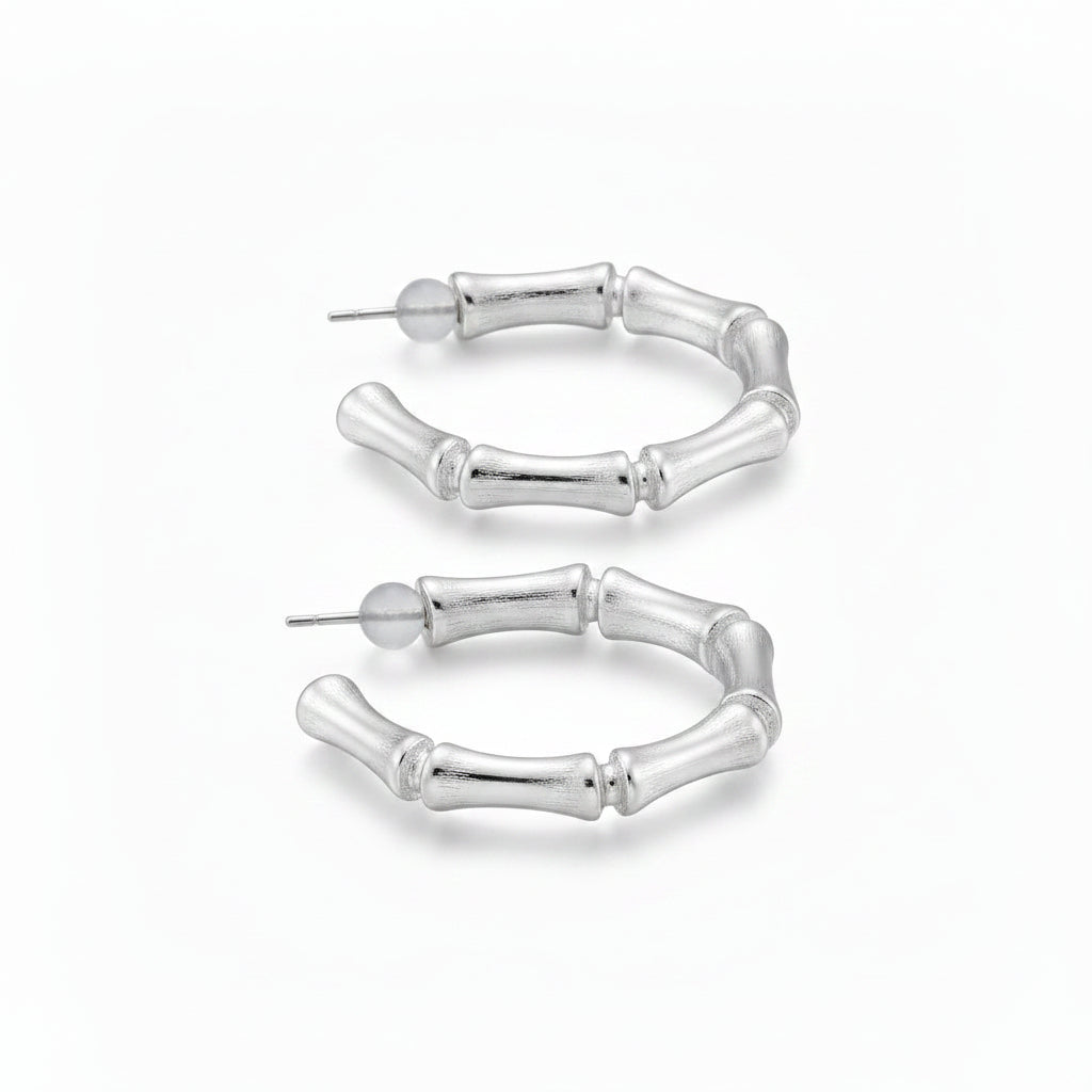 Bamboo Hoops Earrings