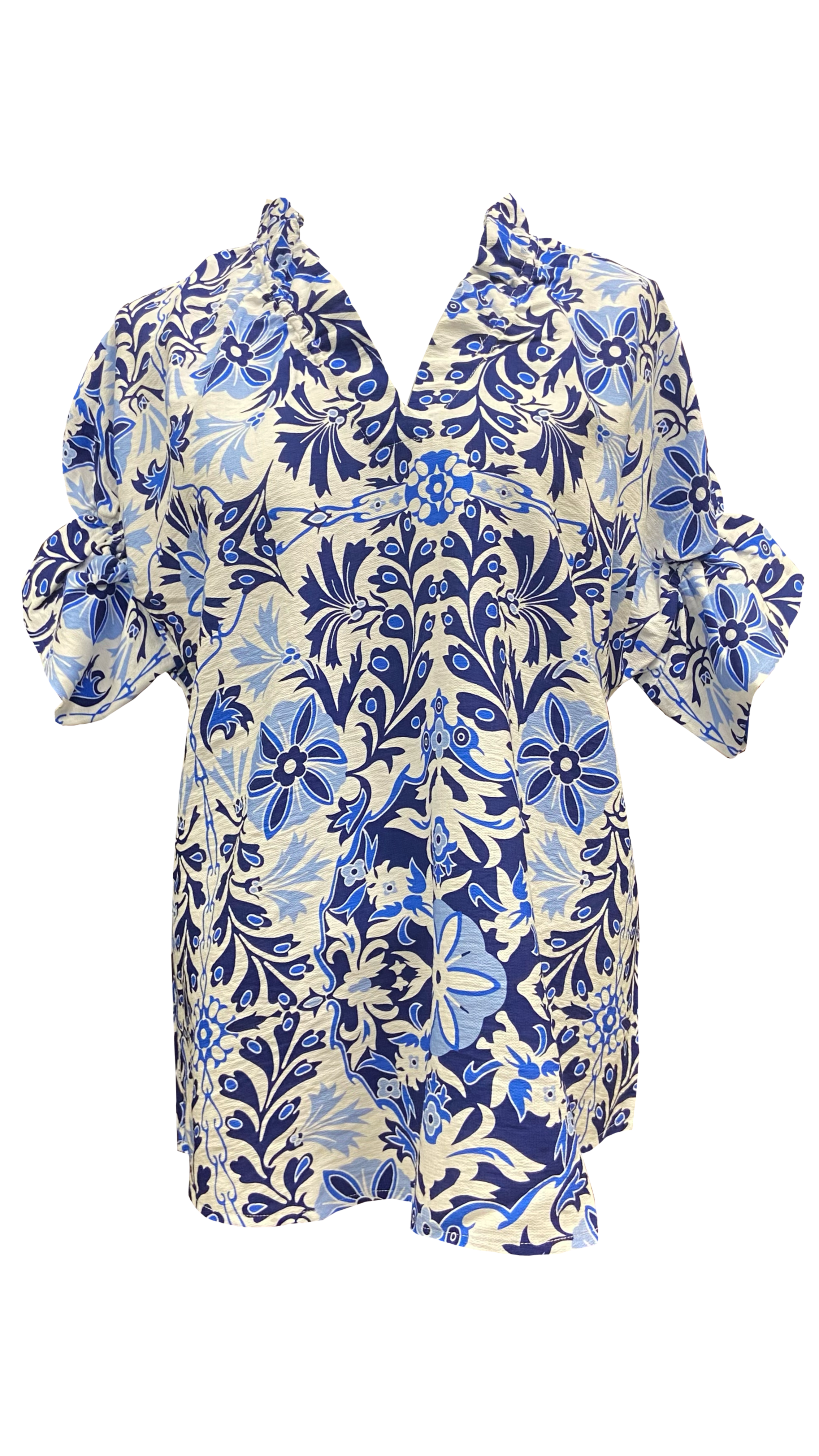 Boho Chic | Blue Short Sleeve Top