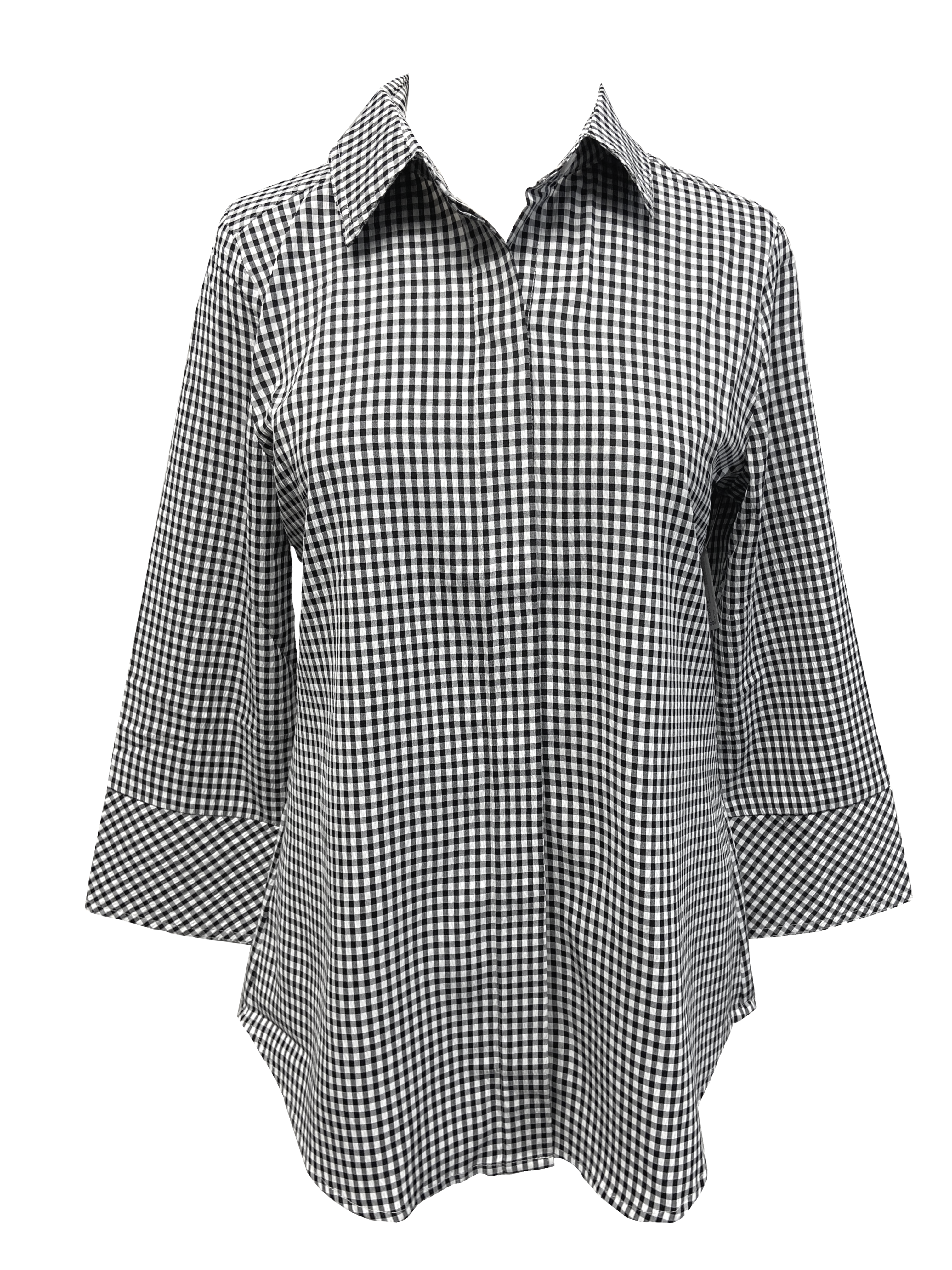 Cloister Collection | Button Back Seersucker Top | Way | Cloister Collection Designer Fashion