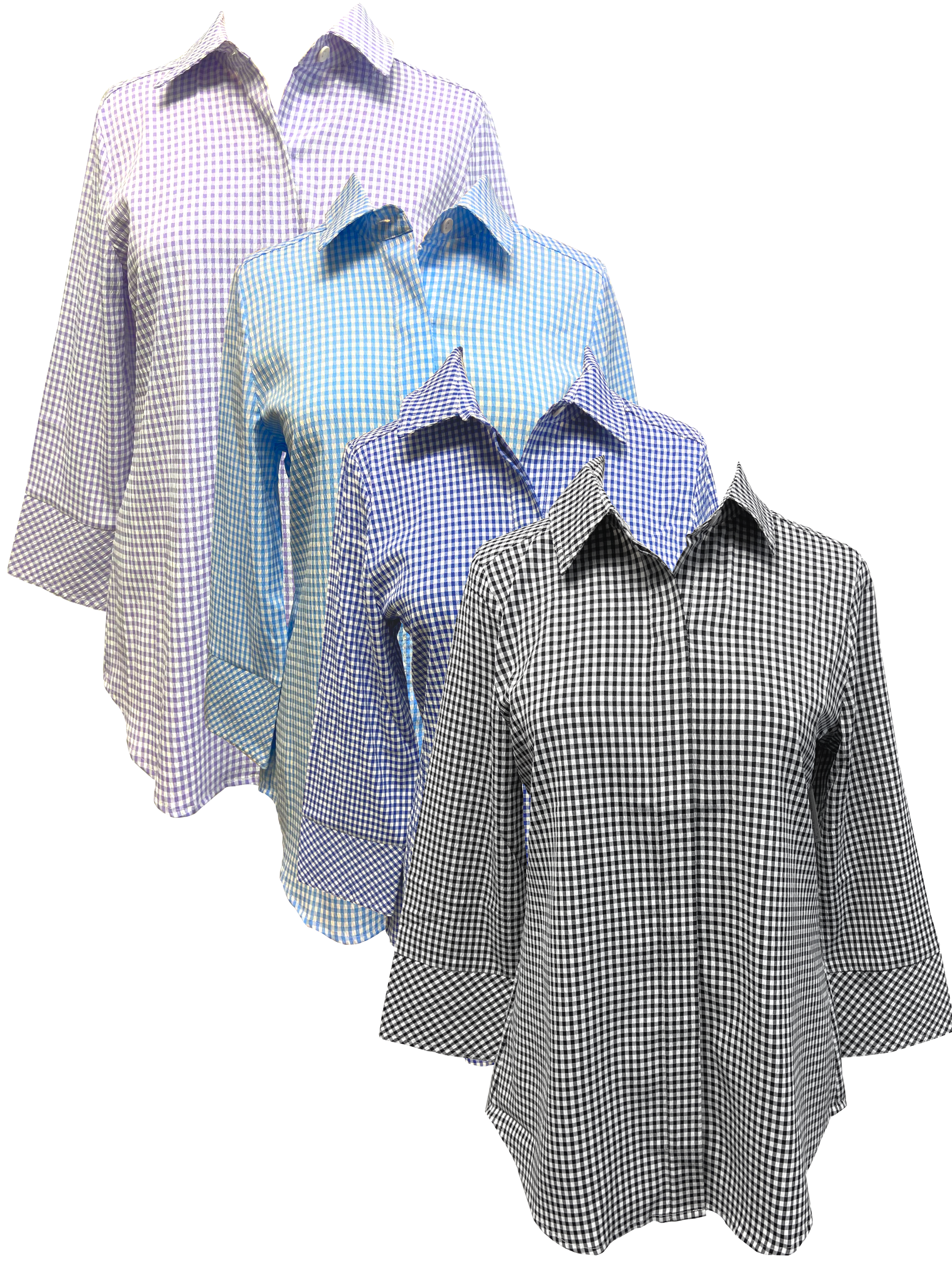 Cloister Collection | Button Back Seersucker Top | Way | Cloister Collection Designer Fashion