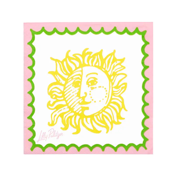Lifeguard Press Cocktail Napkins, Sun Tiles Home colorful napkins with a sun design