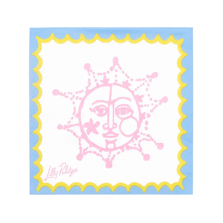 Lifeguard Press Cocktail Napkins, Sun Tiles Home colorful napkins with a sun design