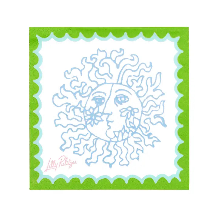 Lifeguard Press Cocktail Napkins, Sun Tiles Home colorful napkins with a sun design