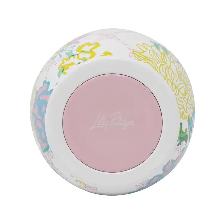 Lifeguard Press | Insulated Stemless Tumbler, Lilly Garden Home Stemless wine glass with floral pattern