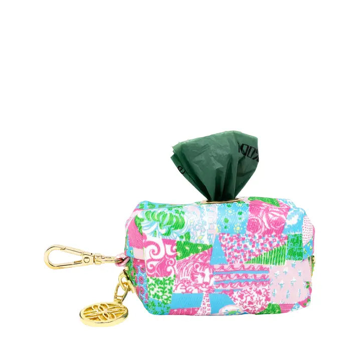 Lifeguard Press | Waste Bag Holder, Crazy Quilt Home colorful pouch with a keychain