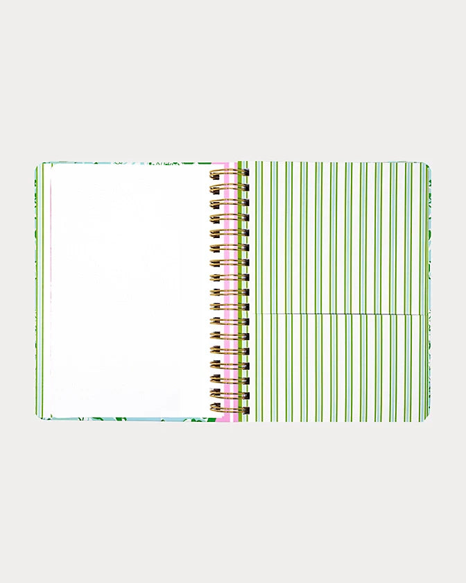 Lilly Pulitzer 2026-2027 17 Month Large Agenda Mint Condition Burst Of Joy color with floral design