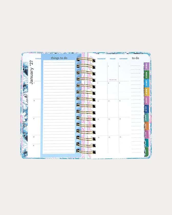 Lilly Pulitzer 2026-2027 17 Month Medium Agenda in Capri Blue Shelden
selected with jellyfish and shell design